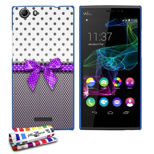 Coque Case Wiko Ridge Fab 4g Pin Up Violet Contour Bleu Silicone Souple (Tpu)