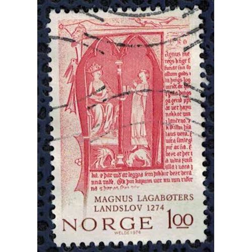 Norvège 1974 Oblitéré Used Magnus Lagaboters' Landsdag Magnus Lagabøters Landslov 1274 Su