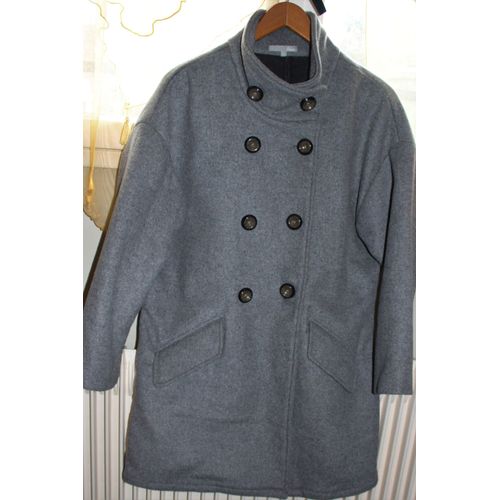 Manteau Etam Laine Et Polyester Xl Gris