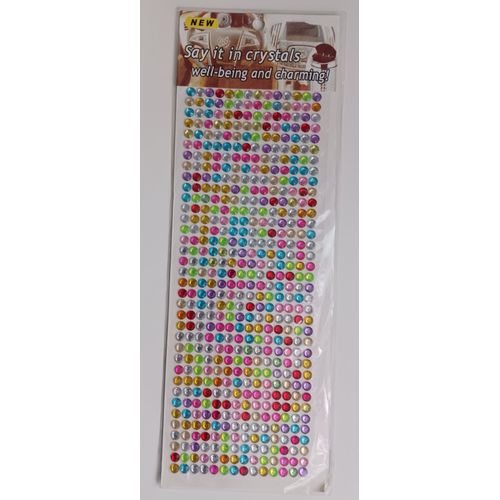 Strass Autocollant Multicolor En Forme De Mini Frises