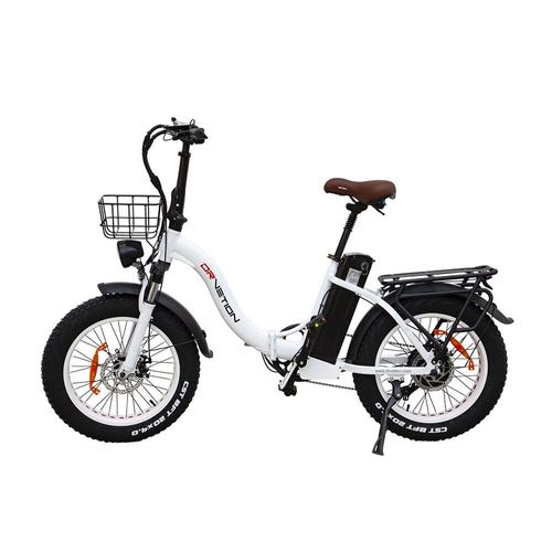 Vélo Électrique Drvetion Ct20 - 20*4.0 Pouces Moteur 750w Batterie 48v15ah Autonomie 55-70km - Blanc Perle
