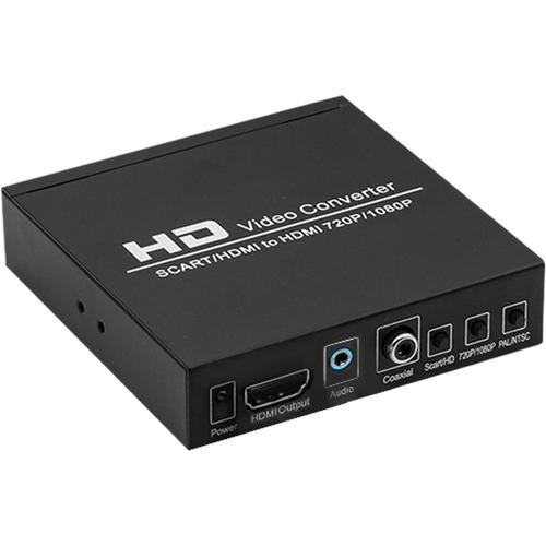 Scart+Hdmi Vers Hdmi Avec De Format 3,5mm Convertir 480i(Ntsc)/576i(Pal) En Sortie De Signal Hdmi 720p/1080p, Connexion Facile Avec Le Dvd,Décodeur,Lecteur Hd,Console(Ps2ps3psp,Wii,Xbox 360)