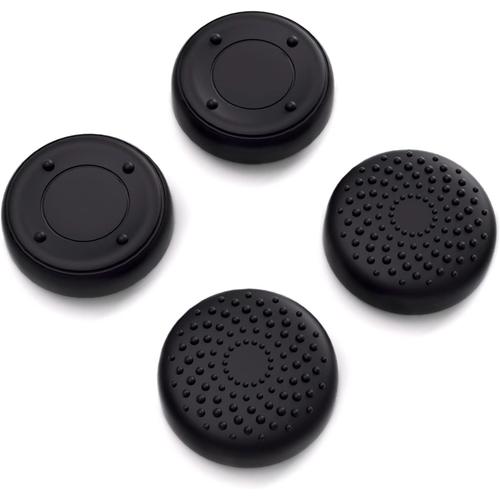 Capuchon Joystick Pour Steam Deck Oled,Joystick Caps Pour Steam Deck Lcd,Silicone Thumb Grip Caps Pour Steam Deck Oled & Lcd Console-Noir(Points & Clouté Design)