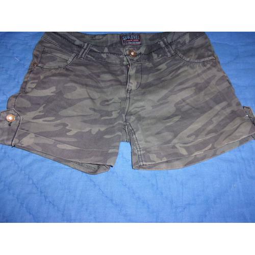 Short Sublevel Coton 36 Vert Camouflage