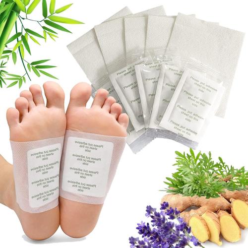 100 Pieces Patch Detox Pieds, Detox Foot Patches, aux Herbes Naturelles, Foot Patches Relieve Body Stress, Improve Sleep Quality Enhance Blood Circulation