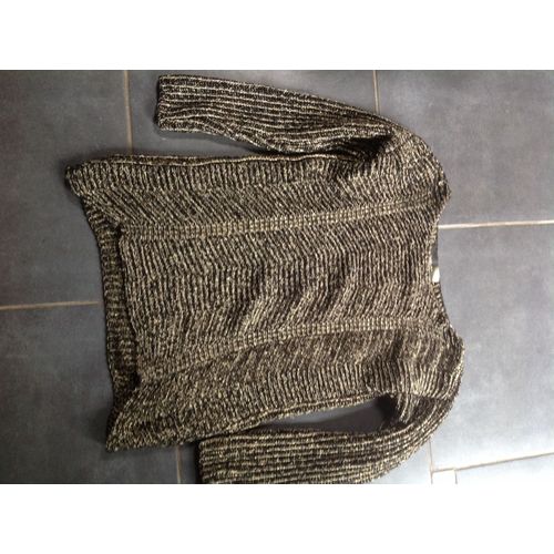 Pull Large Noir Et Doré S Stradivarius