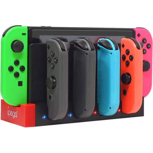 Chargeur Compatible Avec Nintendo Switch Pour Joycon, Base De Station De Charge Dock Pour Switch Avec Indicateur De Charge