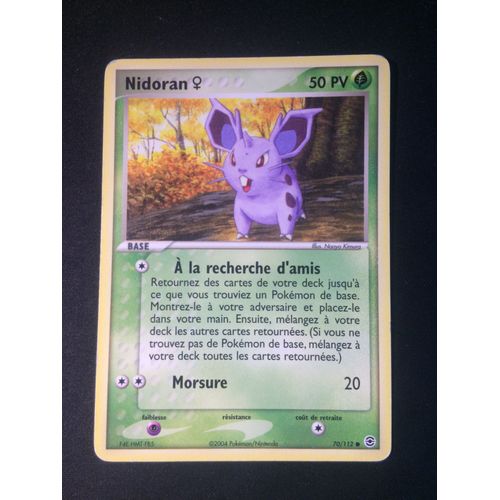 Nidoran 70/112 Set Ex Rouge Feu & Vert Feuille Fr