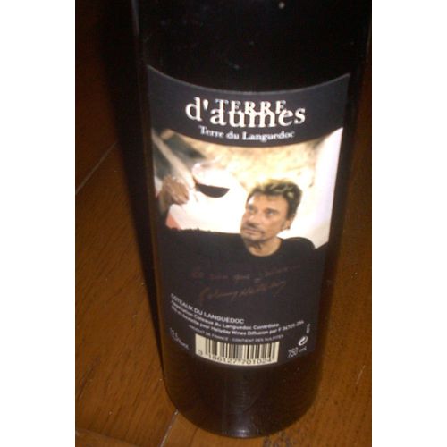 Vin Rouge Terre D'aumes Languedoc Johnny Hallyday 2004