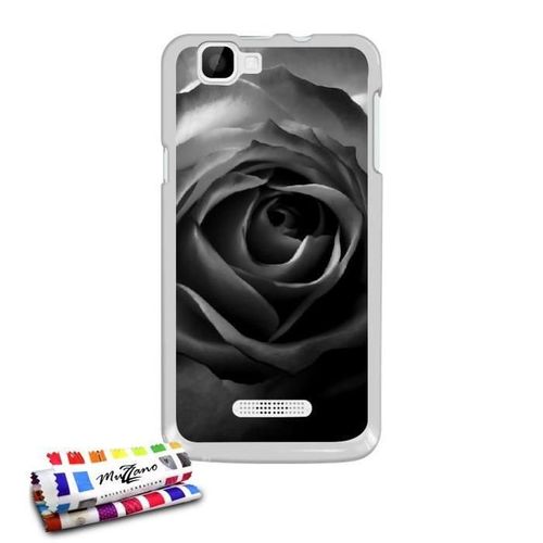 Coque Case Wiko Rainbow Rose Noir Contour Transparent Silicone Souple (Tpu)