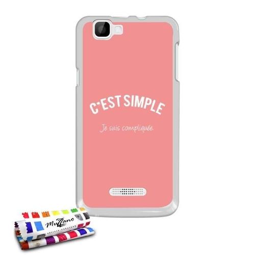 Coque Case Wiko Rainbow C'est Compliquee Contour Transparent Silicone Souple (Tpu)