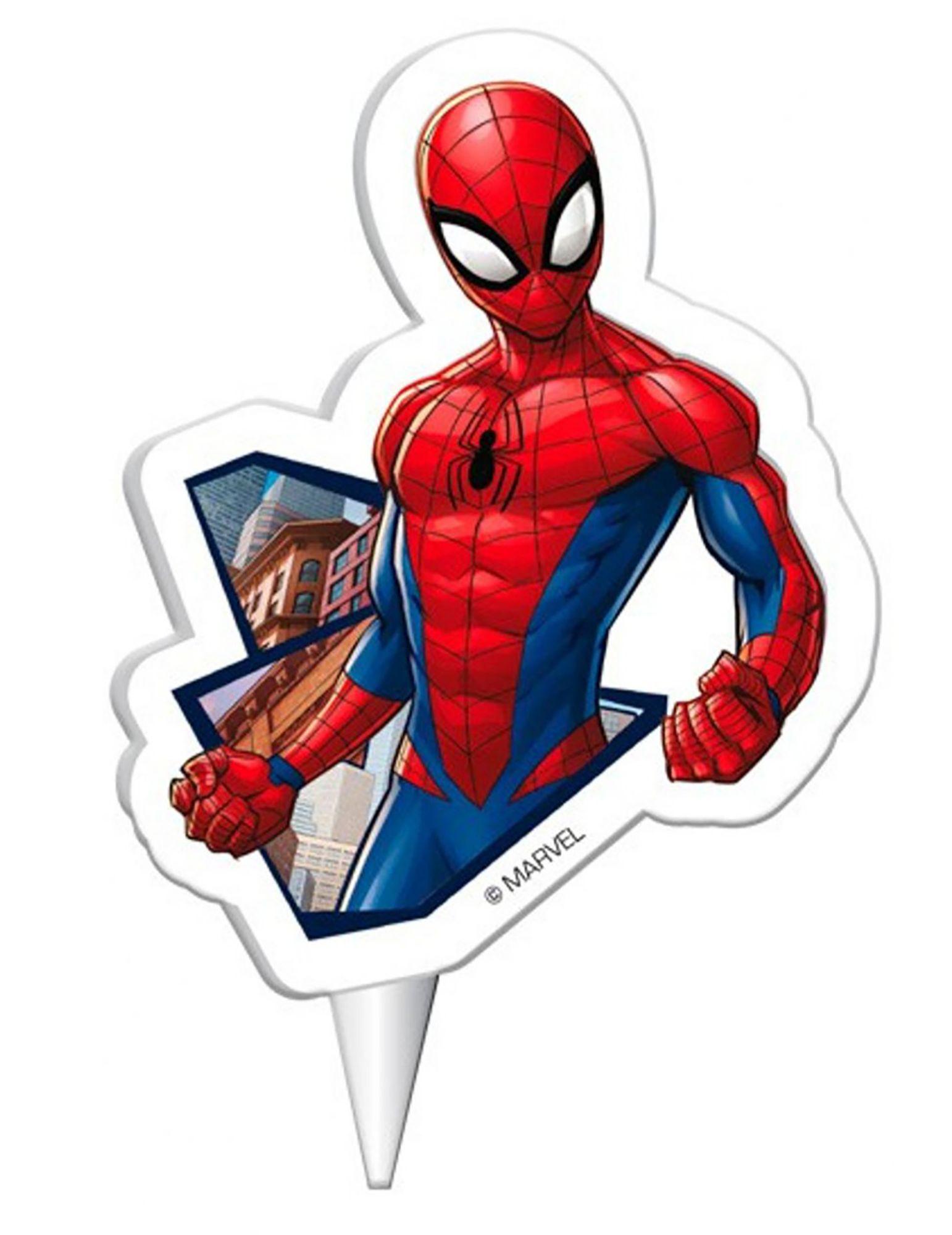 Bougie d'anniversaire Spiderman 9 cm - 1 pièce par 7,25 €