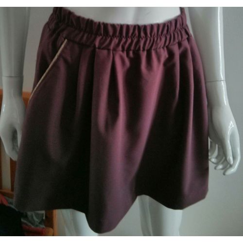 Jupe La Petite Française Polyester 40 Bordeaux