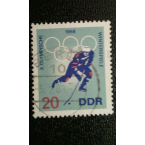 Timbre Allemagne - République Démocratique (Ddr) (Yt 1034 ) 1968 Hockey