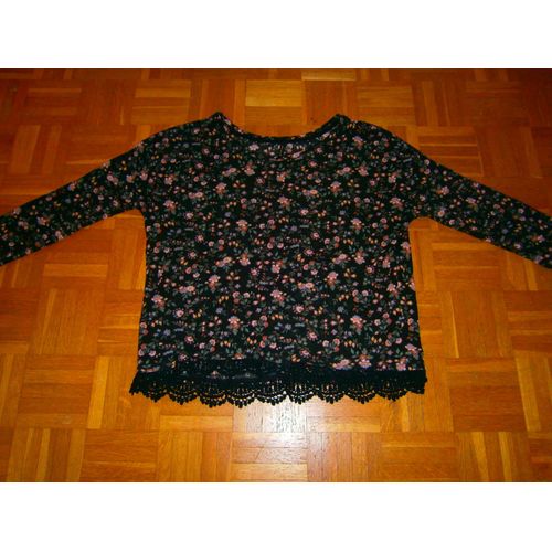 Top Stradivarius 01183/42276 Polyester 40 Noir