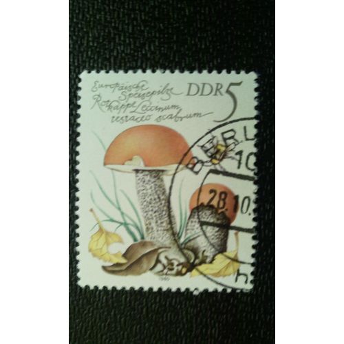 Timbre Allemagne - République Démocratique (Ddr) (Yt 2210 ) 1980 Casquette Rouge (Leccinum Testaceo Scabrum)