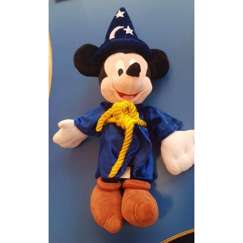 Peluche Mickey Mouse Fantasia Disneyland Paris Disney Chapeau Magicien Bleu 40 Cm
