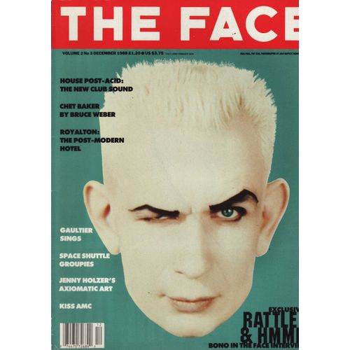 The Face (Edition Uk) / 12-1988 N°3 : Jean Paul Gaultier (2p) - U2 / Bono By Anton Corbijn (7p)