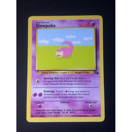 Slowpoke ( Ramoloss ) 55/62 Set Fossile Eng