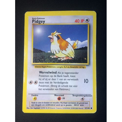 Pidgey ( Roucool ) 57/102 Set De Base Eng