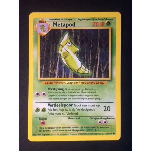 Metapod ( Chrysacier ) 54/102 Set De Base Nl