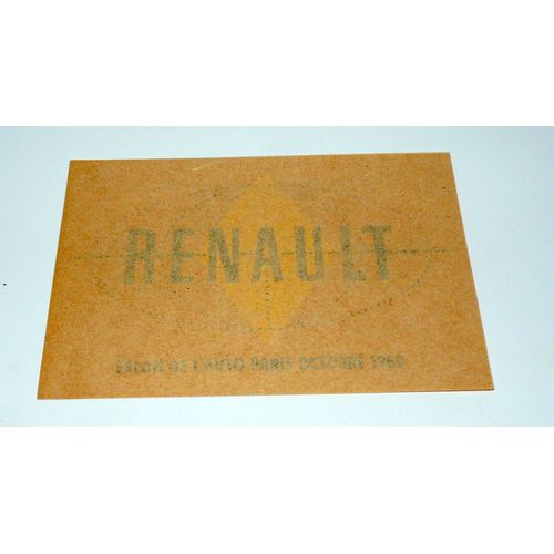 Décalcomanie Renault, Salon De L'auto 1960