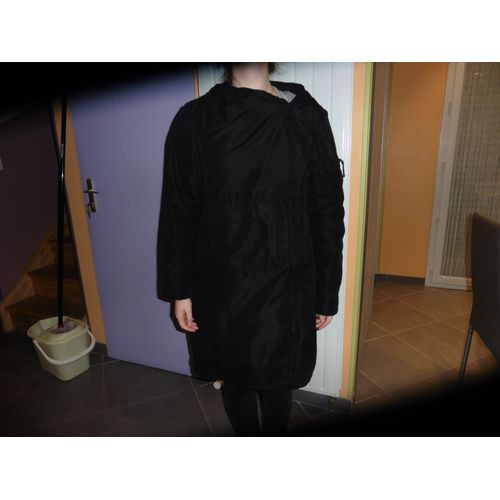 Veste Longue Noire Asymétrique 38 Noir