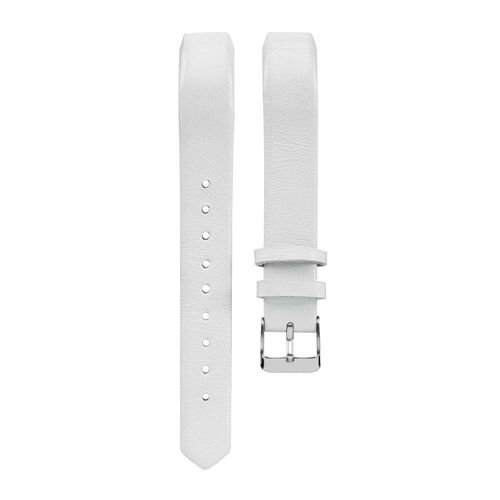 Bracelet En Cuir Véritable Couche Supérieure Véritable Avec Boucle Classique Blanc Pour Fitbit Alta/Alta Hr