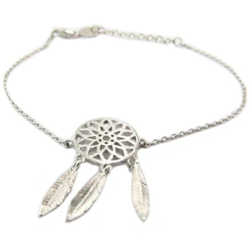 Promo -34%, 7bis [P5648] - Bracelet Artisanal &#34boho&#34 Argenté (Dreamcatcher) -...