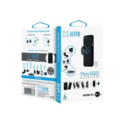 Mobilis U.Fix - Coque De Protection Pour Téléphone Portable - Métal, Silicone, Polyuréthanne Thermoplastique (Tpu) - Noir