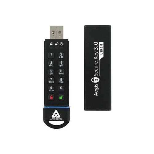 Apricorn Aegis Secure Key 3.0 - Clé USB - chiffré - 120 Go - USB 3.0