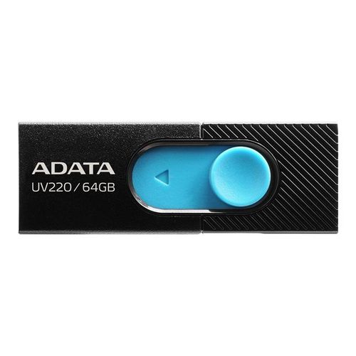 ADATA UV220 - Clé USB - 64 Go - USB 2.0 - Noir/bleu