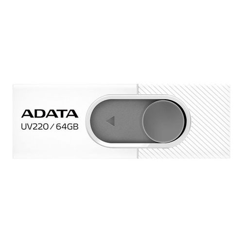 ADATA UV220 - Clé USB - 64 Go - USB 2.0 - blanc/gris