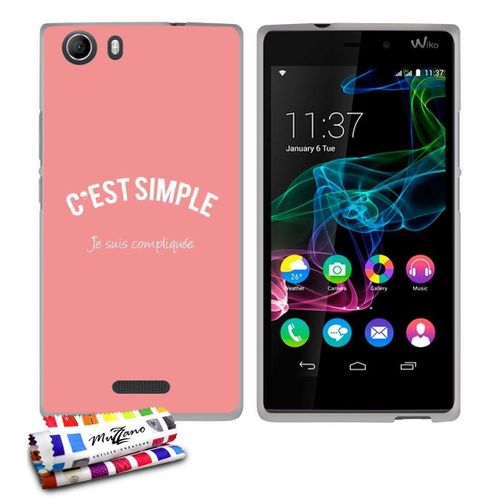 Coque Wiko Ridge (4g) Je Suis Compliquée Silicone Transparent Souple (Tpu)