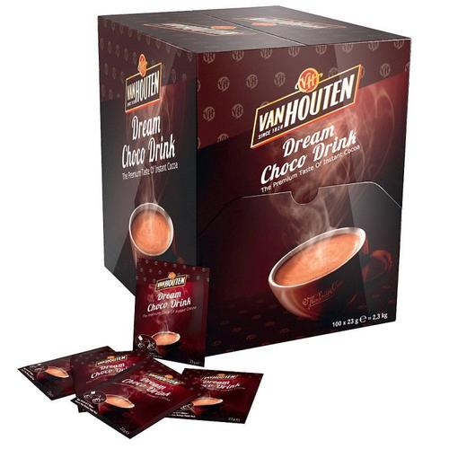 Gamme Pro: Chocolat En Poudre Lacté Van Houten - 100 Sachets De 23g