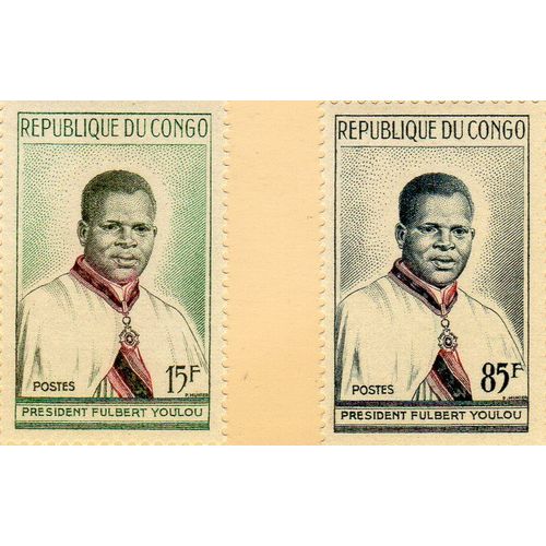 Timbres-Poste Du Congo (Abbé Fulbert Youlou, Président De La République)