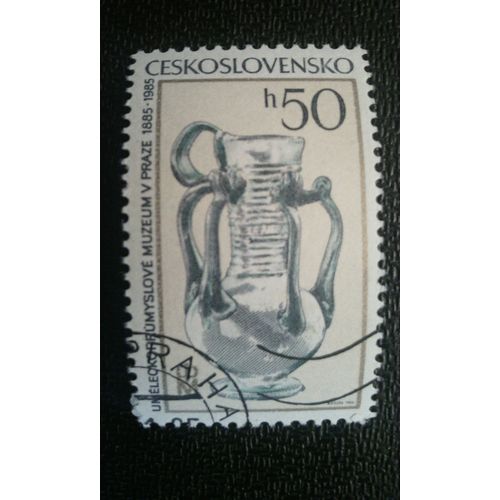 Timbre Tchécoslovaquie (Yt 2650 ) 1985 Pichet, Proche-Orient, 4ème Siècle, Musée Des Arts Et Métiers Prague
