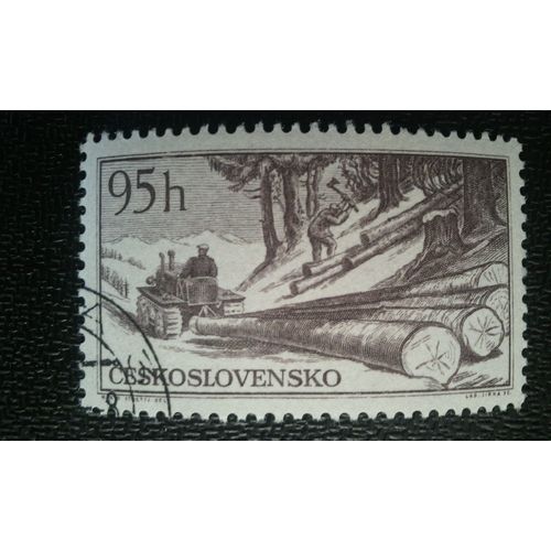 Timbre France Tchécoslovaquie (Yt 874 ) 1956 Journaliers