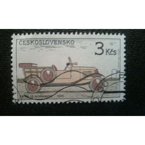 Timbre Tchécoslovaquie (Yt 2760 ) 1988 Automobiles Classiques - Tatra 12 Normandie (1929)