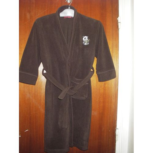 Robe De Chambre Polaire De Marque Arthur ,100% Polyester ,Taille 6/8 Ans ,Coloris Marron ,Koala Brodé Sur La Poitrine Coté Gauche ,Fermeture Boutons ,Ceinture Sous Passant ,1 Poche Sur La Gauche .