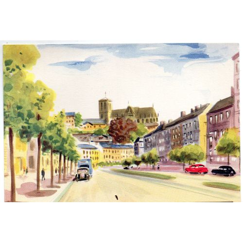 Carte Postale Liege - Annee 1953 - Basilique Saint Martin - Editee Par Office De Tourisme De Liege