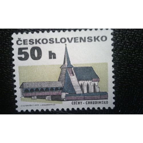 Timbre Tchécoslovaquie (Yt 2928 ) 1992 Architecture Folklorique - Chrudim Church Type De 1971