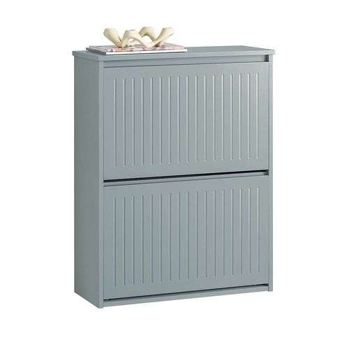 Sobuy Meuble À Chaussures Meuble D'entrée Meuble De Rangement À Chaussures Avec 2 Abattants Pour Petite Entrée Couloir, Gris, Lph 61x26x81 Cm, Fsr165-K-Hg