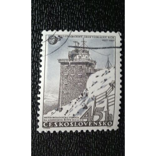Timbre Tchécoslovaquie (Yt 940 ) 1957 Station Météorologique Dans Les Hautes Tatras