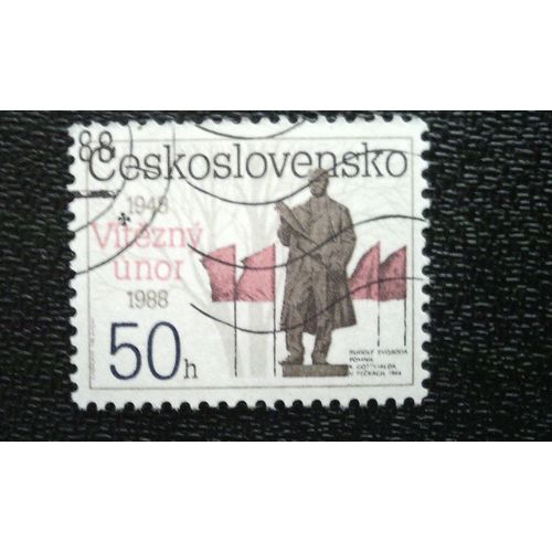 Timbretchécoslovaquie (Yt 2756 ) 1988 Victorieux Février, 40 Anniv.