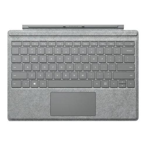 Microsoft Surface Pro 4 Signature Type Cover - Clavier - avec trackpad, accéléromètre - QWERTY - Italien - gris alcantara - pour Surface Pro 4
