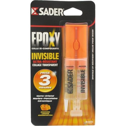 Colle époxy invisible Sader - Seringue 25 ml