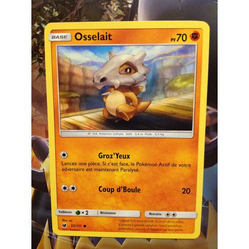 Carte Pokémon - Osselait - 52/111 - Invasion Carmin