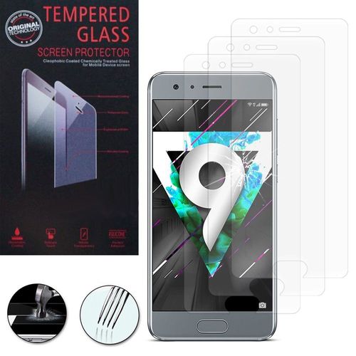 Lot / Pack De 3 Films Verre Trempé Pour Huawei Honor 9 Stf-L09 5.15" Protection D'écran