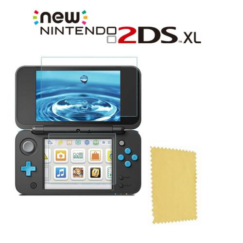 Protection Écran En Verre Trempé + Lingette Micro Fibre Pour Nintendo New 2ds Xl